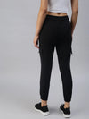 Women's Black Solid Joggers Track Pant-AN-9017-Black