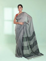 Steel Grey  Cotton Saree With Sequine Work-MA59CT06540061