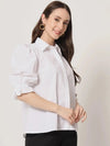 White Puff Sleeve Shirt