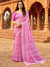 Saree Mall Women's Chiffon Pink Printed Designer Saree With Blouse Piece-STARCFN31203C