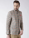 Hangup Men Standard Printed Men Formalwear-D405ButtonBlazer