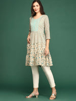 Women's Beige Solid Straight Kurta-AT-A-607-Beige