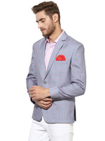 Hangup Men Standard Checkered Men Formalwear-D2CheckBlazer