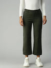 Women's Green Solid Denim Straight Jeans-LTPZ10327-Green