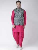 Hangup Men Standard Printed Men's Indian Wear-121APrintedNehru