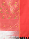 Ecru Cotton Ikat Saree With Ganga Jamuna Border-MA66BCT431380074