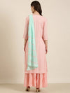 Women Pink Solid Kurta Set-FS-2663-Pink