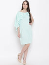 Triple layer Assymetric frill dress in Sky Blue