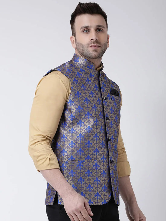 Hangup Men Standard Solid Men's Indian Wear-133AJacquardNehru