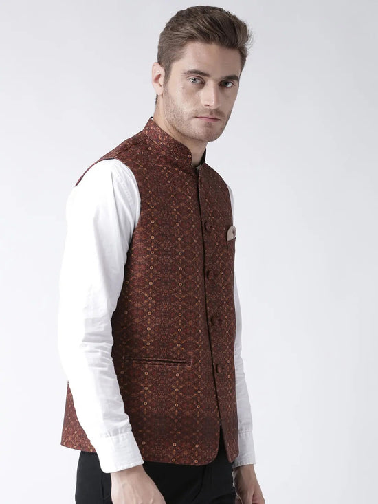 Hangup Men Standard Printed Men's Indian Wear-21APrintedNehru