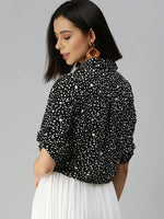 Women's Black Printed Tops-AE-3330187-Blackwhite