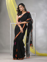 Black Linen Soft Saree-MA57LN331430037