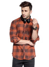 Hangup Men Slim Checkered Shirts-572CheckShirt