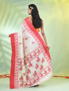 Off White Tussar Silk Saree With Woven Horse Designs-MA66TUS432810045