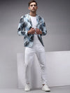 Men Blue Printed Blazer-SOBLZ-266-Blue