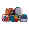 Upcyclie Eye catching Essentials Pouch for Travel- All Sizes one Each of 5x5, 3x3, 6x6_Multicolor