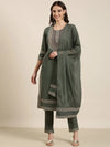 Women Olive Solid Kurta Set-RF-2039-Olive