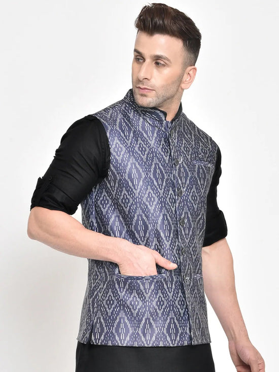 Hangup Men Standard Printed Men's Indian Wear-168A_Printed_Nehru