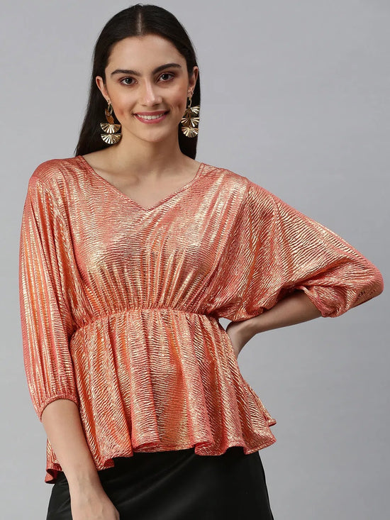 Women's Solid Copper Top-AE-10207-Copper