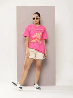 Dillinger Fuchsia Graphic Oversized T-Shirt-WMNCR454FSR-XS