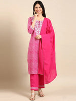 Women's Pink Tie Dye Kurta Set-GW-216-Pink