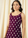 Kurta With Sharara in Purple Color