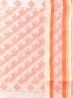 Off White Cotton Handwoven Saree With Ethnic Patterns-MA66CT431930006