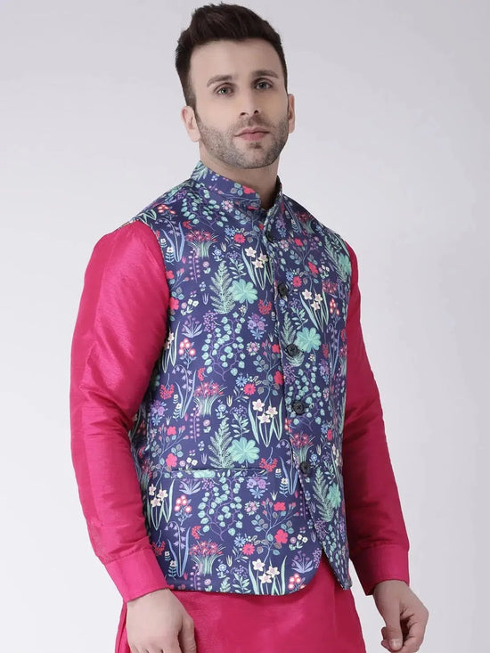 Hangup Men Standard Printed Men's Indian Wear-122APrintedNehru