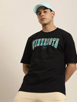 Dillinger Black Typographic Oversized T-Shirt-DLMOV007BLK-S