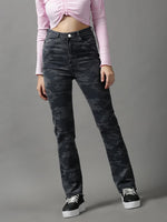 Women's Grey Solid Fit Denim Jeans-IM-10158-Grey