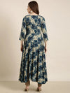 Women Anarkali Blue Floral Kurta-AT-1419-LG-Blue