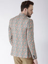 Hangup Men Standard Printed Men Formalwear-D405ButtonBlazer