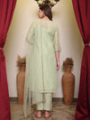 Avanshee Women's Latest Embroidred Chanderi Kurta, Pant With Dupatta Set-ES-7538-Pista Green