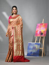 Rose Pink Silk Banarasi Saree With Zari Woven Designs-MA52BSL441050051