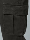 Ribbed Jogger Cargos with 6 pockets-Grey-HJC9015-30