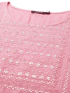 Women's Pink Solid Straight Kurta-GW-400-Pink