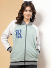 Rigo Women Rigo Signature Puff Printed Varsity Jacket-WSW063-1119-L