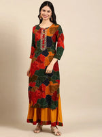 Women's Multicolour Printed Kurta Set-GW-877-Multi