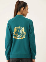 Front open Sweatshirt in Teal