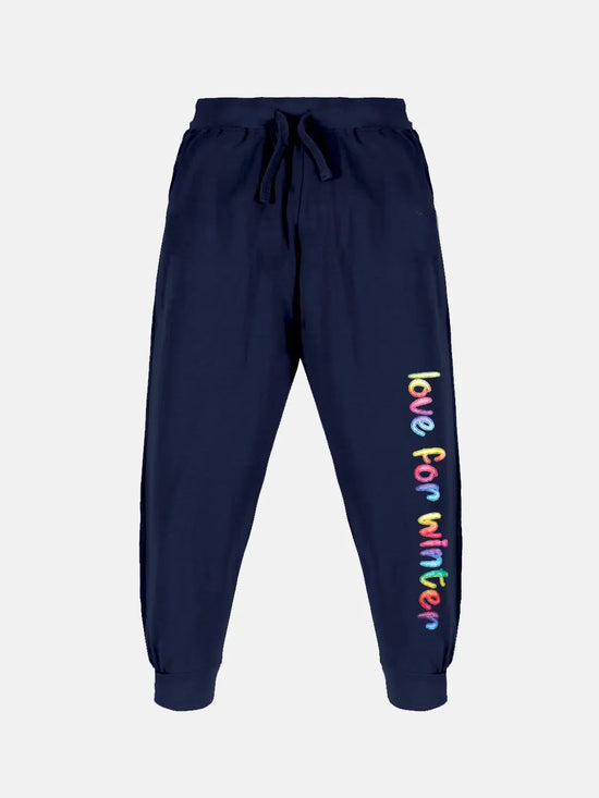 Girls Winter Printed Track Pant-AW23GTP013008