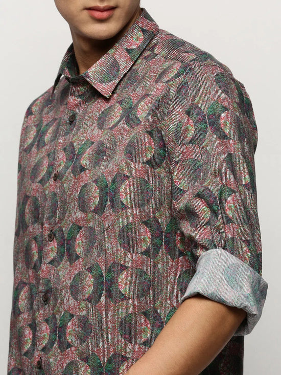 Men Multi Geometrical Shirt-PRISM-M204-1609-Multi