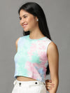 Women's Multi Tie Dye Crop Top-AE-10486-1-Multi