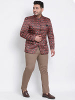 Hangup Men Standard Printed Men Formalwear-D36_5Button1_Blazer