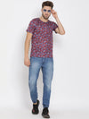 Hangup Men Standard Printed T-Shirts-28T_Henley_Print_TShirt