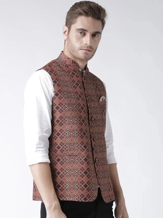 Hangup Men Standard Printed Men's Indian Wear-24APrintedNehru