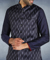 Hangup Men Standard Printed Men's Indian Wear-ST0311267_Navy_PrntNehru