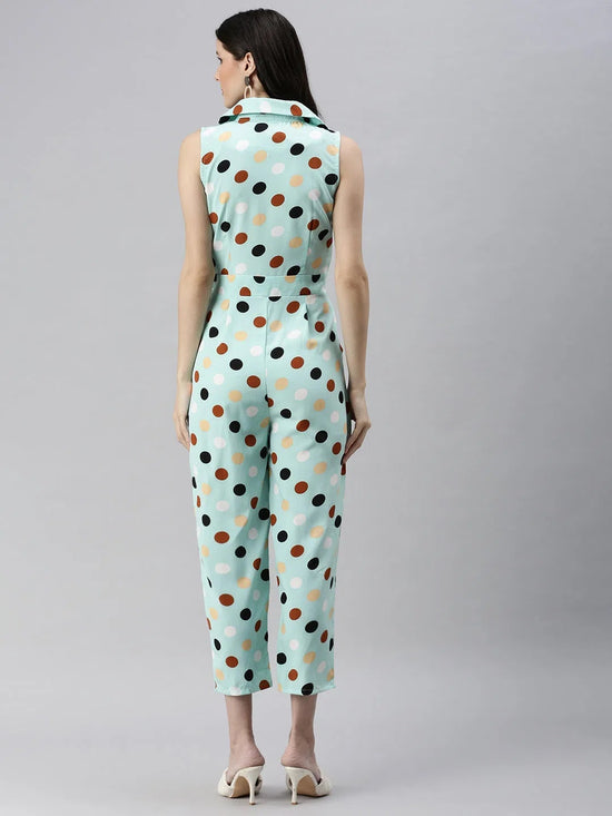 Women's Sea green Printed Jumpsuit-AE-9999-Seagreen