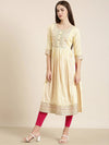 Women Yellow Solid Straight Kurta-GW-3838-Yellow