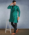 Hangup Men Standard Solid Men's Indian Wear-ST08_SeaGreen_8_B11_Lkurta