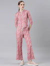 Women Coral Abstract Tracksuit-AF-2050-Coral